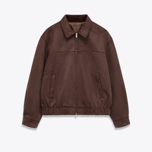 sude red1 Custom Women's Suede Bomber Jacket