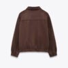 sude red2 Custom Women's Suede Bomber Jacket