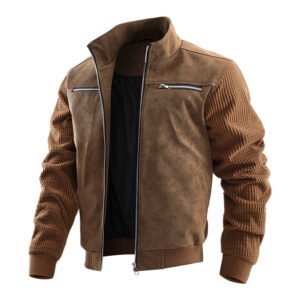 suede jck1 Custom Men’s Suede Bomber Jacket