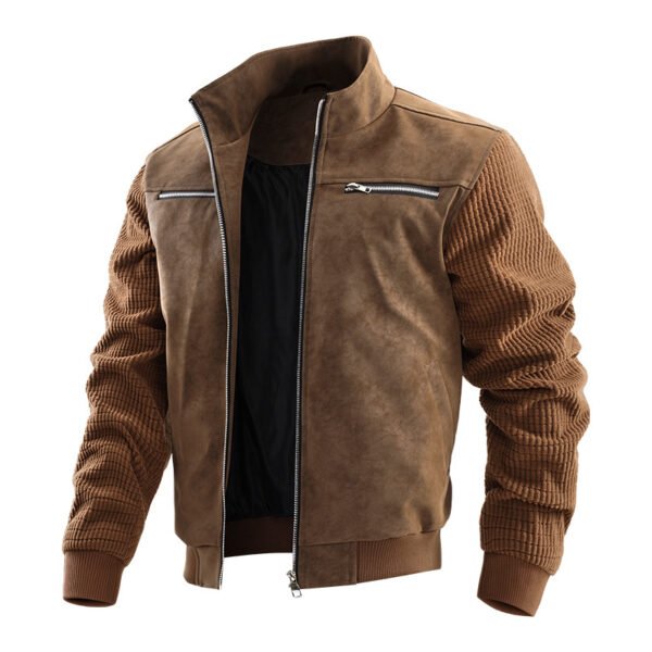 suede jck1 Custom Men’s Suede Bomber Jacket