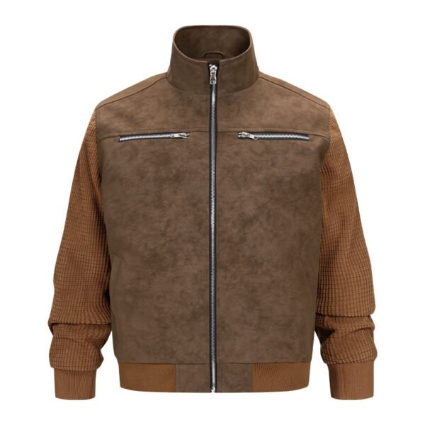 suede jck2 Custom Men’s Suede Bomber Jacket