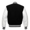 Men's Custom Wool & White Leather Sleeve Varsity Jacket