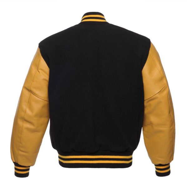 Men's Custom Wool & White Leather Sleeve Varsity Jacket