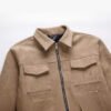 Men's Custom Suede Leather Multi-Pocket Zip Jacket