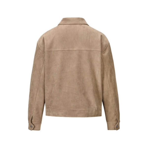 Men's Custom Suede Leather Multi-Pocket Zip Jacket