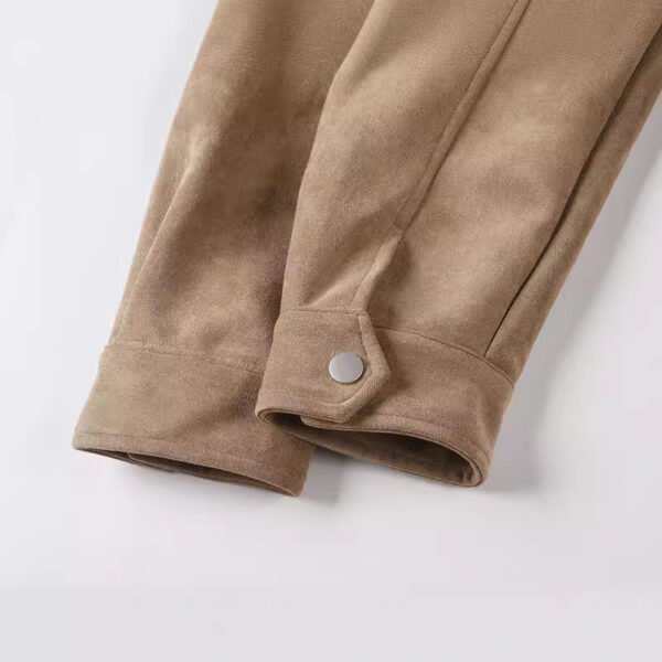 Men's Custom Suede Leather Multi-Pocket Zip Jacket