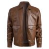 Custom Men's Leather Aviator Pilot Bomber Jacket