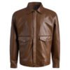 Custom Men's Leather Aviator Pilot Bomber Jacket