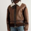 avaitor13 Custom Men's Shearling Leather Aviator Bomber Jacket