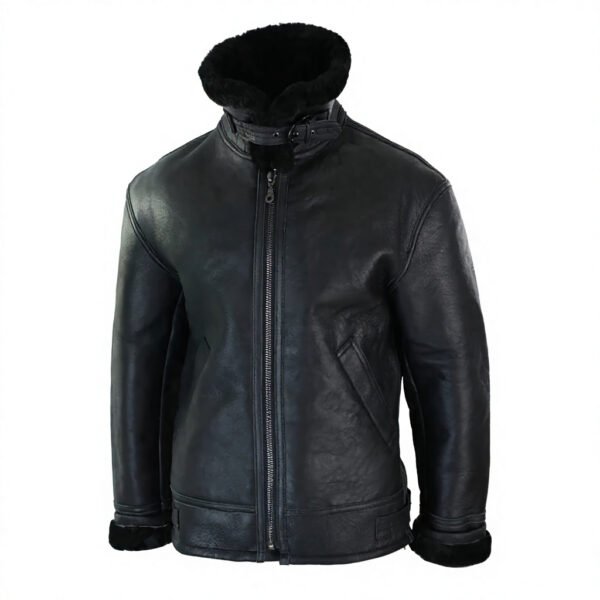 avi jck4 Custom Men's Real Sheepskin B3 Aviator Leather Jacket