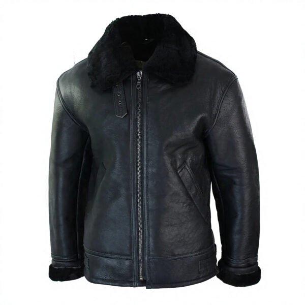 avi jck5 Custom Men's Real Sheepskin B3 Aviator Leather Jacket