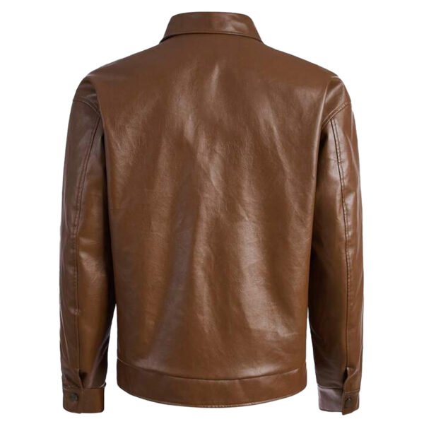 Men's Classic Brown Leather Aviator Flight Jacket