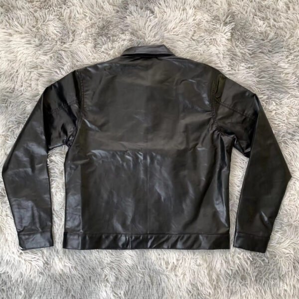 biker 2 Custom Men's PU Leather Biker Jacket with Contrast Panels