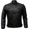 Custom Men's Quilted Biker Leather Jacket