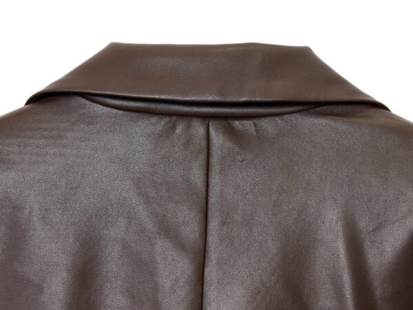 blazer5 Custom Women's Faux Leather Blazer Jacket