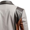 blazer8 Men's Color-Block Leather Blazer Jacket