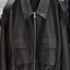 bomber jck1 Custom Women's Oversized Sheepskin Leather Bomber Jacket