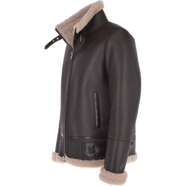Men's Genuine Shearling Leather Aviator Jacket
