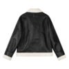 fur jck4 Women's Shearling Lambskin Leather Short Coat