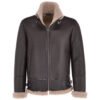Men's Genuine Shearling Leather Aviator Jacket