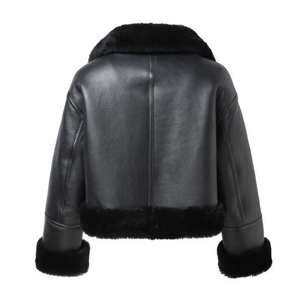 Custom Women's Real Sheepskin Shearling Leather Jacket