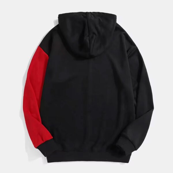 hoodie blck2 Custom Men's Split Two-Tone Colorblock Pullover Hoodie