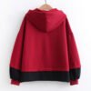 hoodie women2 Custom Women's Embroidered Colorblock Pullover Hoodie