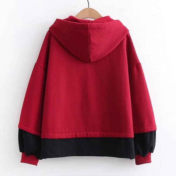 hoodie women2 Custom Women's Embroidered Colorblock Pullover Hoodie