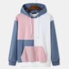 hoodie1 Custom Men's Pastel Color Block Pullover Hoodie