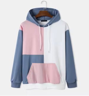 hoodie1 Custom Men's Pastel Color Block Pullover Hoodie