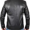 leather biker jacket3 Men's Genuine Leather Cafe Racer Biker Jacket