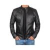 leather bikr jacket1 Men's Genuine Leather Cafe Racer Biker Jacket