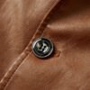 leather blazer brown4 Wholesale Men's PU Leather Blazer Jacket