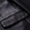 leather blazer6 Wholesale Men's Slim-Fit Black Leather Blazer Jacket