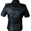 leather shirt2 Men's Short Sleeve Leather Button-Up Shirt