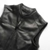 leather vest1 Men's Perforated Genuine Cowhide Leather Biker Vest