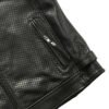 leather vest5 Men's Perforated Genuine Cowhide Leather Biker Vest