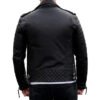 Custom Men's Quilted Leather Biker Jacket