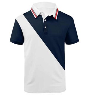 polo shirt1 Custom Men's Color-Block Breathable Polo Shirts