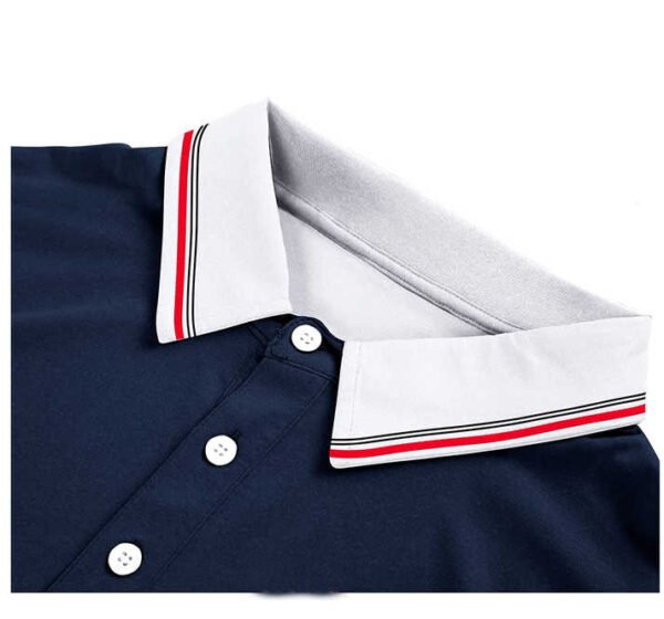 polo shirt4 Custom Men's Color-Block Breathable Polo Shirts