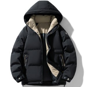 Custom Men's Hooded Puffer Jacket
