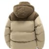 puffer jck3 Custom Men's Two-Tone Corduroy Patchwork Puffer Jacket