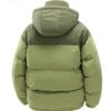 puffer jck6 Custom Men's Two-Tone Corduroy Patchwork Puffer Jacket