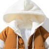 puffer3 Custom Men's Colorblock Hooded Puffer Jacket