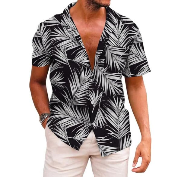 shirt men1 Custom Men's Hawaiian Tropical Printed Shirt