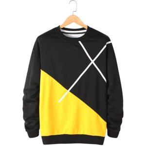 shirt sweat1 Custom Men's Geometric Colorblock Crewneck Sweatshirt