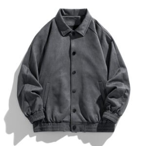 suede1 Custom Men's Vintage Suede Bomber Jacket