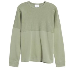 sweat shirt1 Custom Men's Textured Dual-Panel Crewneck Sweatshirt