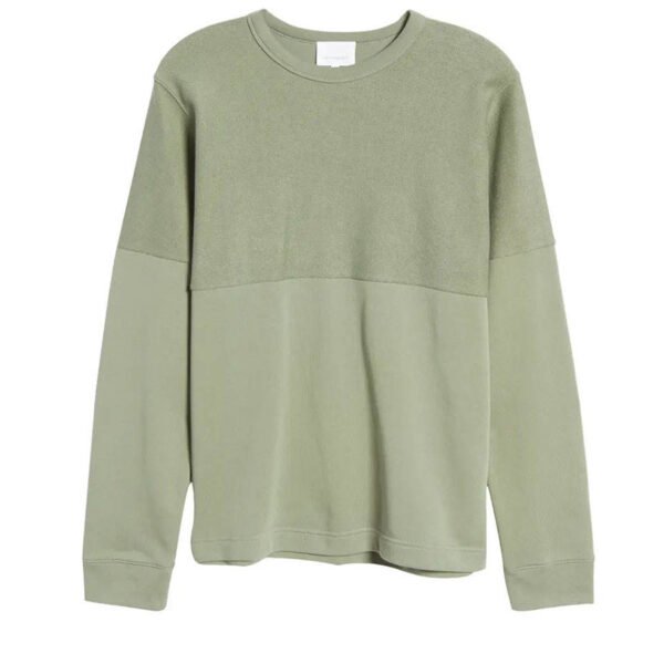 sweat shirt1 Custom Men's Textured Dual-Panel Crewneck Sweatshirt
