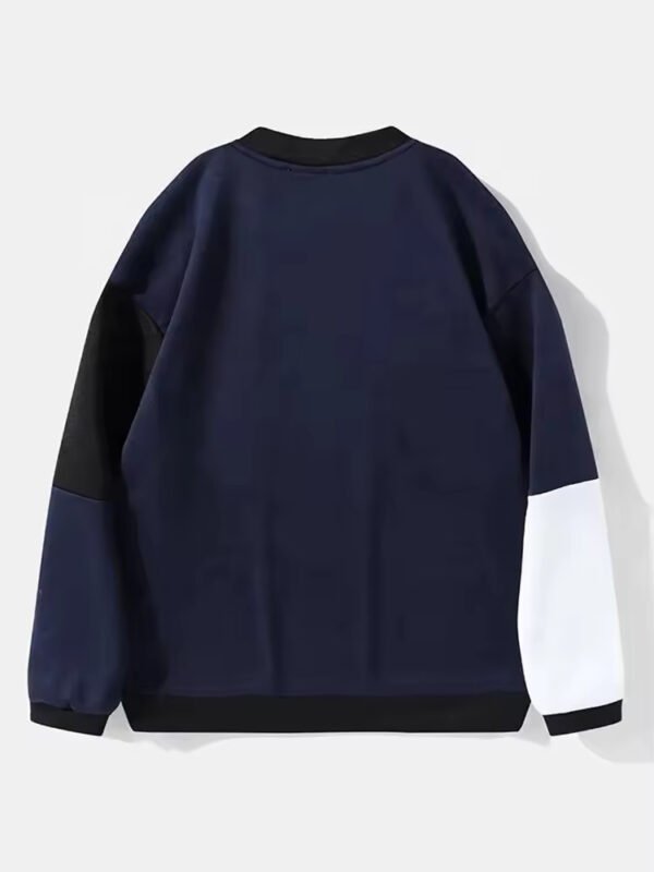 sweat shirt2 Custom Men’s Color-Block Crewneck Sweatshirt